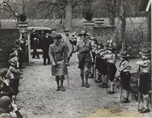 Bernhard Prints: Prince Bernhard visiting Dutch boy scouts and cubs