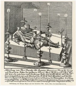 1736 Prints: PRINCE EUGEN LIES STATE