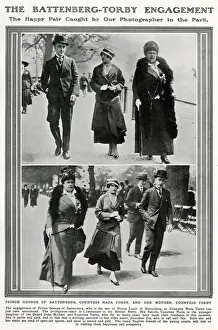 Marchioness Prints: Prince George of Battenberg, Countess Nada Torby engagement