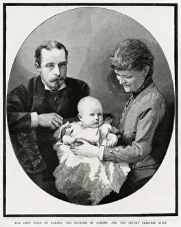 Haemophilia Prints: Prince Leopold & Princess Helena with infant Princess Alice