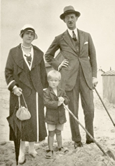 Prince Philip with his father and mother