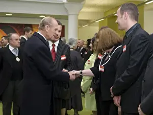 London Fire Brigade Prints: Prince Philip at new London Fire Brigade HQ