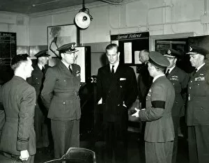 Prince Philip visiting RAF officers
