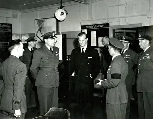 Images Dated 2nd January 2019: Prince Philip visiting RAF officers