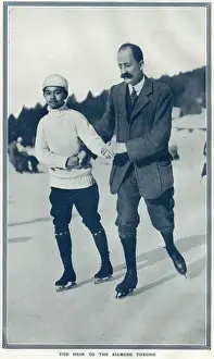 Thailand Prints: Prince Projatipok of Siam at Murren