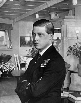 Prince of Wales in his cabin on HMS Renown Prince of Wales in his cabin on HMS Renown