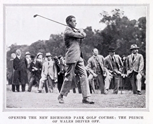 Richmond Prints: Prince of Wales drives from the first tee - Richmond
