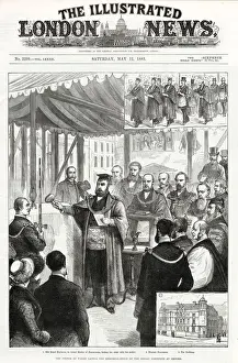 Freemasonry Prints: Prince of Wales laying foundation stone of Indian Institute