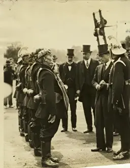 Inspects Prints: Prince of Wales at London Fire Brigade Annual Review