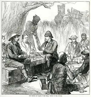 Prince of Wales in Nepal Terai, shooting bears 1876