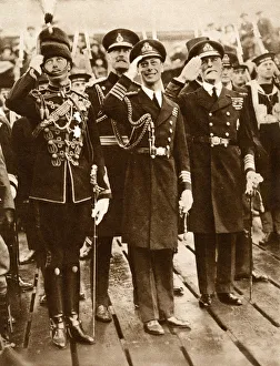 Images Dated 20th November 2017: Prince of Wales / Prince Henry salute returning Duke of York