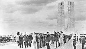 Images Dated 23rd July 2012: Prince of Wales at the Vimy Ridge memorial 1936