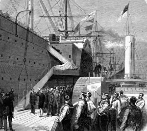 Brunels Prints: Prince of Wales visiting the Great Eastern steam-ship