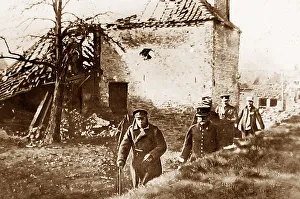 The Prince of Wales visits trenches during WW1