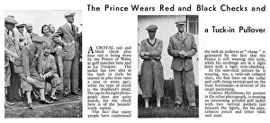Flamboyant Gallery: The Prince of Wales wears checks & pullover for golf, 1930