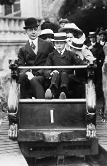 Princes Edward and Albert of Wales on a scenic railway