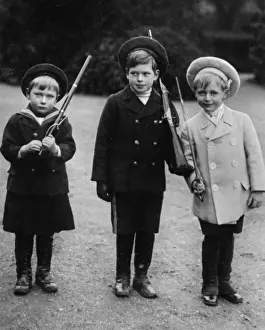 1991 Prints: Princes John and George of Wales with Prince Olav of Norway