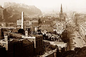Calton Prints: Princes Street from Calton Hill, Edinburgh, Victorian period