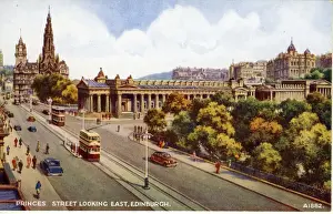 Midlothian Prints: Princes Street Looking East, Edinburgh, Midlothian