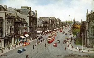 Midlothian Prints: Princes Street from the West, Edinburgh, Midlothian