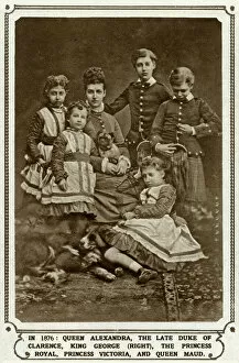 Denmark Collection: Princess Alexandra with her five children