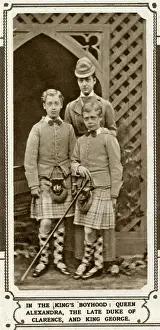 Kilts Prints: Princess Alexandra of Wales with her two eldest sons