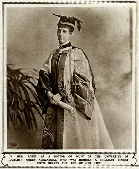 Degree Prints: Princess Alexandra of Wales in robes as a Doctorate of Music