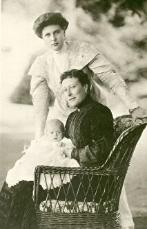 Battenberg Collection: Princess Alice of Greece with her mother and daughter