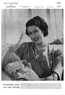 Ruffled Prints: Princess Anne and her mother, 1950
