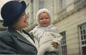 Nanny Prints: Princess Anne, the Princess Royal, with the royal childrens nanny, Helen Lightbody