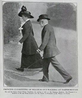 Pretender Prints: Princess Clementine of Belgium (1872-1955) with fiance