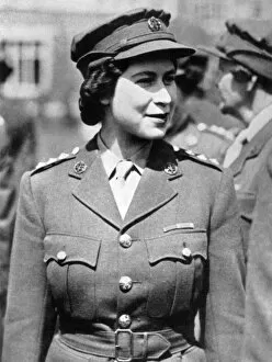 Images Dated 14th July 2011: Princess Elizabeth in A. T. S. uniform