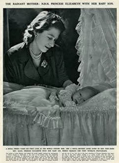 Images Dated 21st April 2017: Princess Elizabeth with her baby Prince Charles