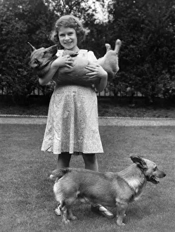 Images Dated 1st March 2012: Princess Elizabeth and corgis