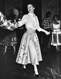 Images Dated 16th May 2011: Princess Elizabeth dancing during Royal Tour of Canada 1951