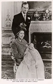 Princess Elizabeth with infant son Prince Charles