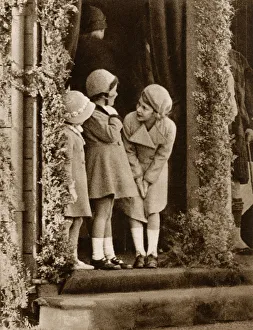 Princess Elizabeth & Margaret & cousin Margaret Elphinstone Princess Elizabeth & Margaret & cousin Margaret Elphinstone
