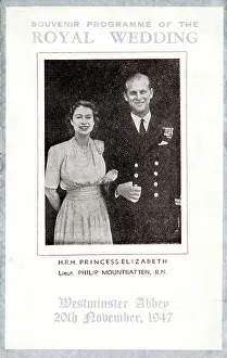 Lieut Prints: Princess Elizabeth and Philip Mountbatten, royal wedding