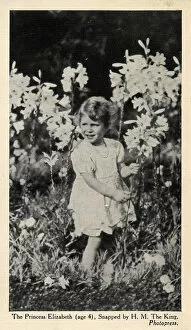 Lily Gallery: Princess Elizabeth playing amid the lilies