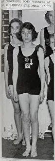 Thirteen Prints: Princess Elizabeth wins at swimming