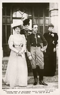 Battenberg Collection: Princess Ena and King Alfonso of Spain - Palace of Miramar