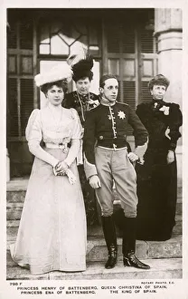 Images Dated 26th February 2019: Princess Ena and King Alfonso of Spain - Palace of Miramar