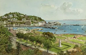 Vane Prints: Princess Gardens and Vane Hill, Torquay, Devon