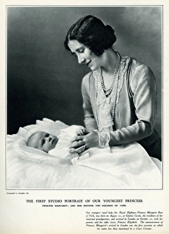 Images Dated 6th July 2012: Princess Margaret and her Mother The Duchess of York 1930