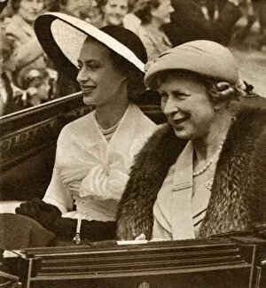 Princess Margaret and Princess Royal at Ascot, 1952