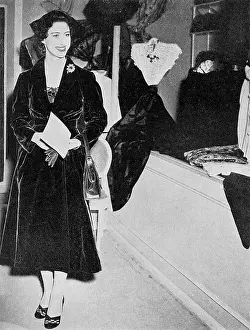 Salon Prints: Princess Margaret visits Christian Dior salon in Paris