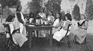 Addlestone Gallery: Princess Mary Homes, Addlestone, Surrey - Making stockings