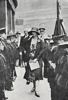 Orpington Prints: Princess Mary Inspecting the Newport Market Army Band School