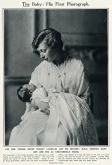 Harewood Prints: Princess Mary and her son George at Chesterfield House
