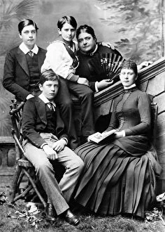 Adolphus Collection: Princess May of Teck with her family, c. 1884